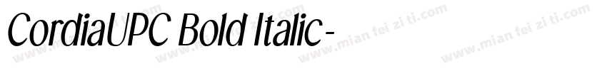 CordiaUPC Bold Italic字体转换